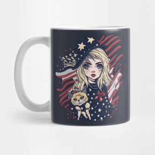 Patriotic Cat Mother Mug